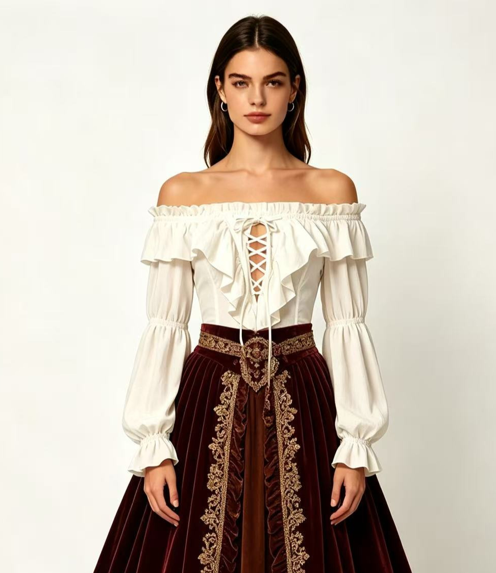 Pirate Blouse Women Medieval P - đánh giá và giá Costumes