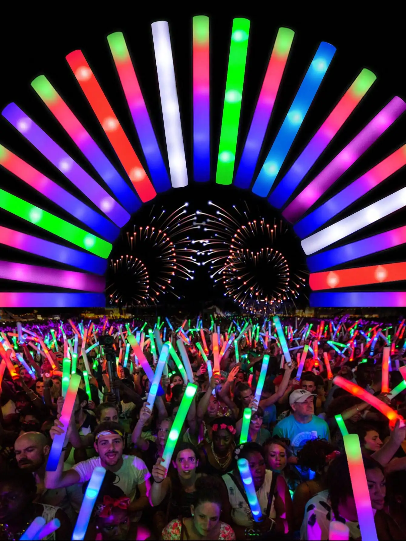 20/30pcs LED Foam Glow Sticks  - đánh giá và giá Flashing Led Foam Sticks Party