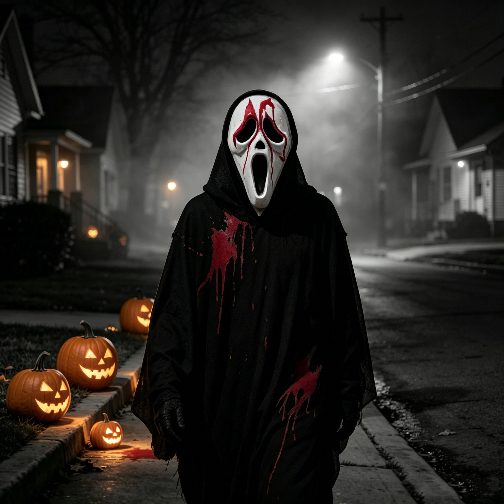 Ghost Horror Mask with Black M - đánh giá và giá Led Purge Mask Halloween