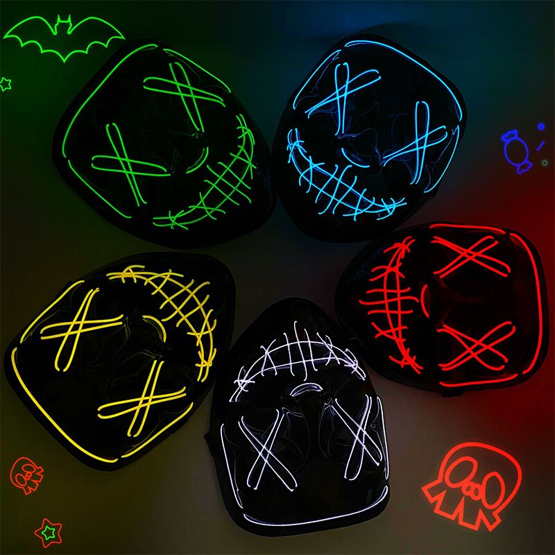 Halloween Neon Led Purge Mask  - đánh giá và giá Led Purge Mask Halloween